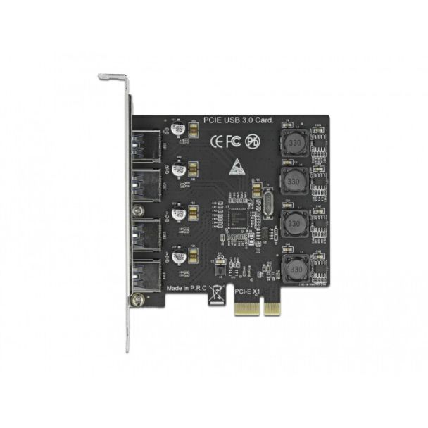 DeLOCK PCI Express x1 Card to 4 x external USB Type-A female SuperSpeed USB (USB 3.2 Gen 1)