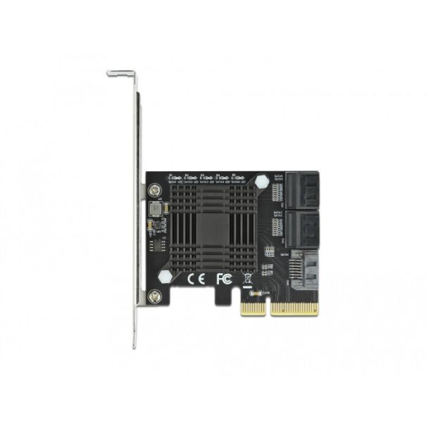 DeLOCK Scheda PCI Express x4 SATA a 5 porte - Fattore di forma a basso profilo