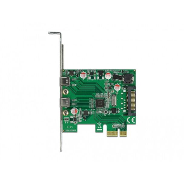 DeLOCK Scheda PCI Express x1 per 2 x USB 5 Gbps USB Type-C femmina esterno