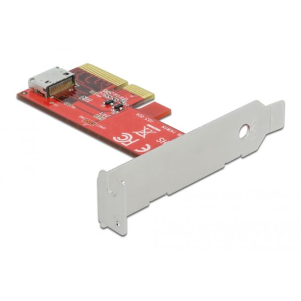 DeLOCK Scheda PCI Express x4 a 1 x OCuLink SFF-8612 interno - Fattore di forma a basso profilo