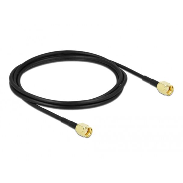 DeLOCK Cavo antenna RP-SMA maschio per RP-SMA maschio LMR/CFD100 2 m low loss
