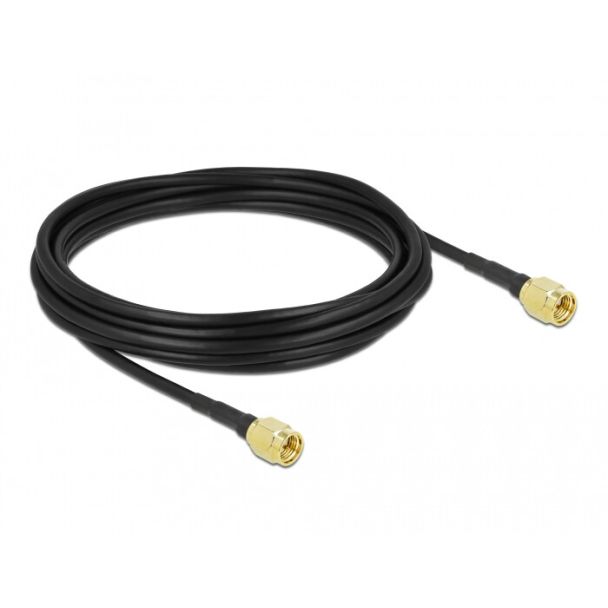 DeLOCK Antenna Cable SMA plug to SMA plug LMR/CFD100 5 m low loss