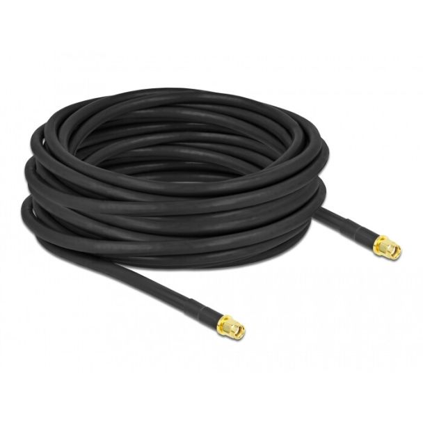 DeLOCK Antenna Cable RP-SMA plug to RP-SMA plug LMR/CFD300 10 m low loss
