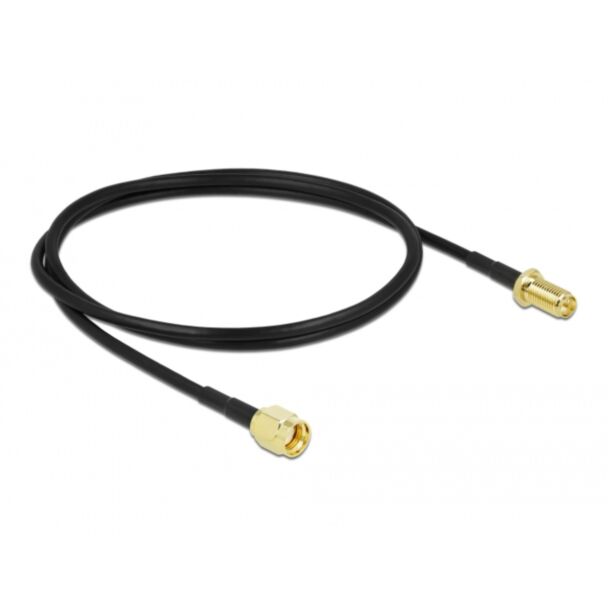 DeLOCK Cavo antenna RP-SMA maschio per RP-SMA femmina LMR/CFD100 1 m low loss