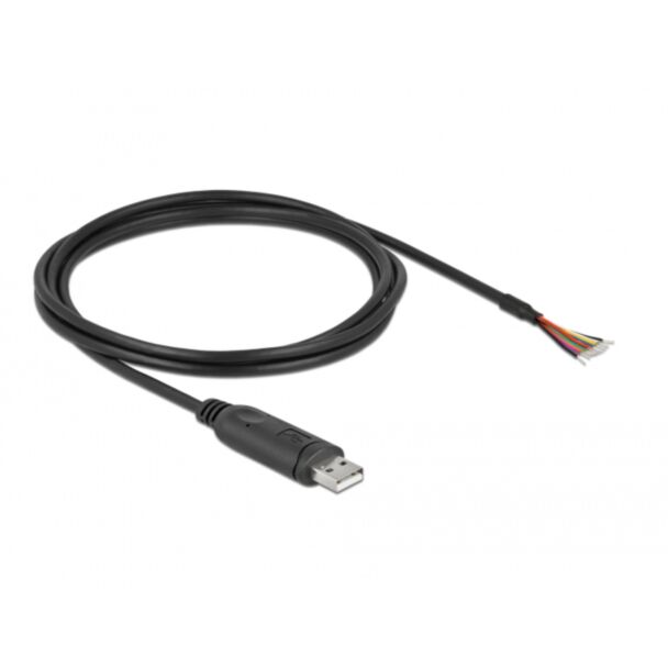 DeLOCK 90416 cavo seriale Nero 2 m USB 2.0 RS-232
