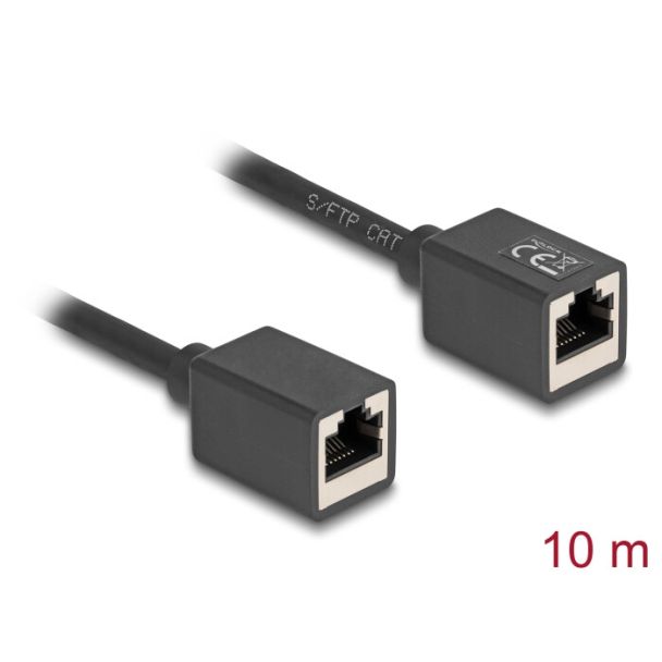 DeLOCK 90335 cavo di rete Nero 10 m Cat6a S/FTP (S-STP)