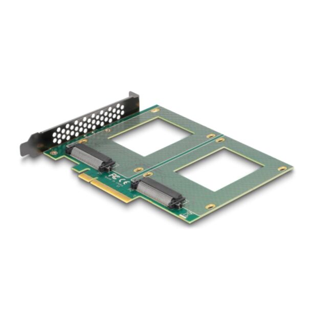 DeLOCK Scheda PCI Express 4.0 x8 a 2 x interno U.2 NVMe SFF-8639 - Biforcazione (LxP 144 x 122 mm)
