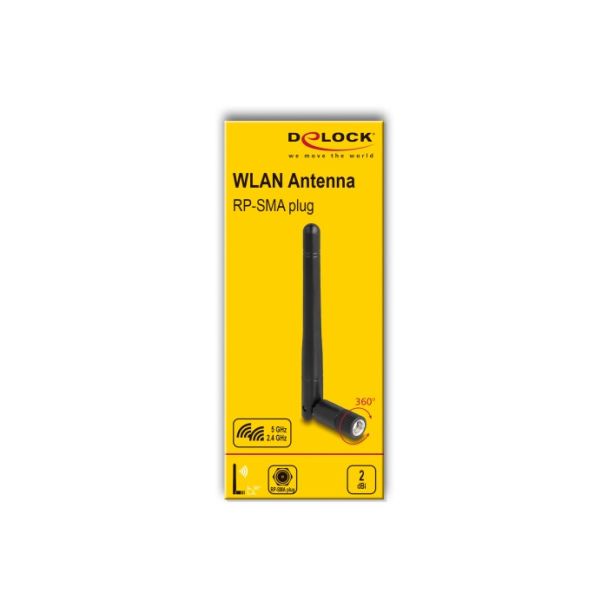 DeLOCK 90150 antenna di rete Antenna omnidirezionale RP-SMA 2 dBi