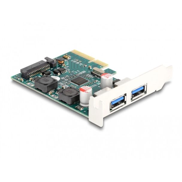 DeLOCK Scheda PCI Express x4 per 2 x USB 10 Gbps Tipo-A femmina esterno - Form Factor a Basso Profilo