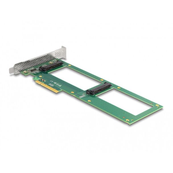 DeLOCK PCI Express 4.0 x8 Card to 2 x internal U.2 NVMe SFF-8639 - Bifurcation