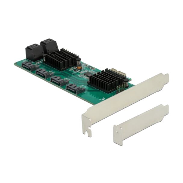 DeLOCK Scheda PCI Express x1 SATA a 8 porte - Fattore di forma a basso profilo