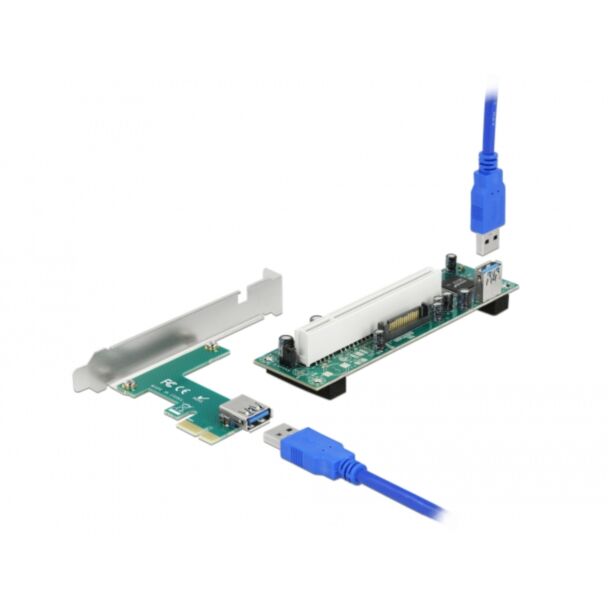 DeLOCK Scheda Riser PCI Express x1 per 1 x PCI 32 Bit Slot con 60 cm di cavo