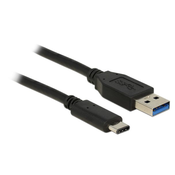 DeLOCK 1m USB3.1-C/USB3.1-A cavo USB USB 3.2 Gen 2 (3.1 Gen 2) USB A USB C Nero