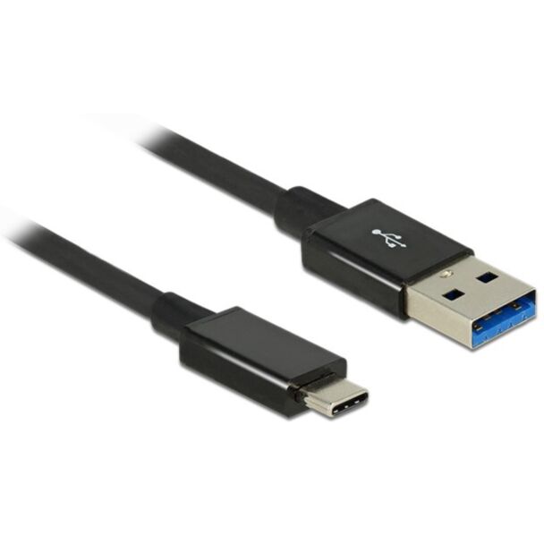 DeLOCK 1m USB 3.1 Gen 2 Type-C/Type-A cavo USB USB 3.2 Gen 2 (3.1 Gen 2) USB A USB C Nero
