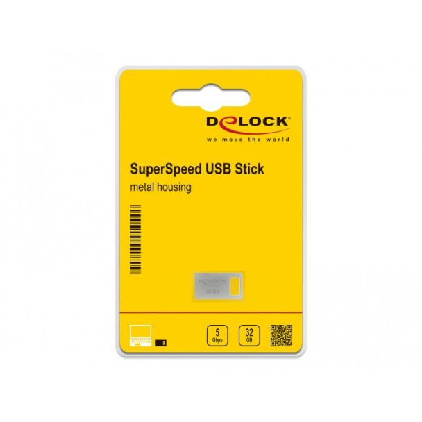 DeLOCK Chiavetta USB 5 Gbps da 32 GB - Alloggiamento in metallo