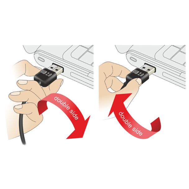 DeLOCK 1m USB 2.0 A - mini USB m/m cavo USB USB A Mini-USB A Nero