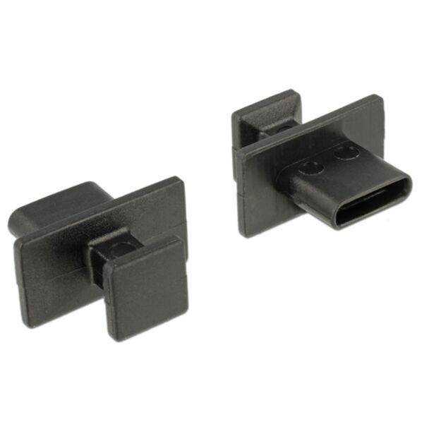 DeLOCK 64015 socket safety cover USB Type-C Black 10 pc(s)
