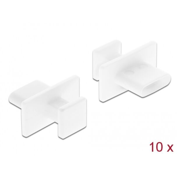 DeLOCK Dust Cover for USB Type-C female with big grip 10 pieces white
