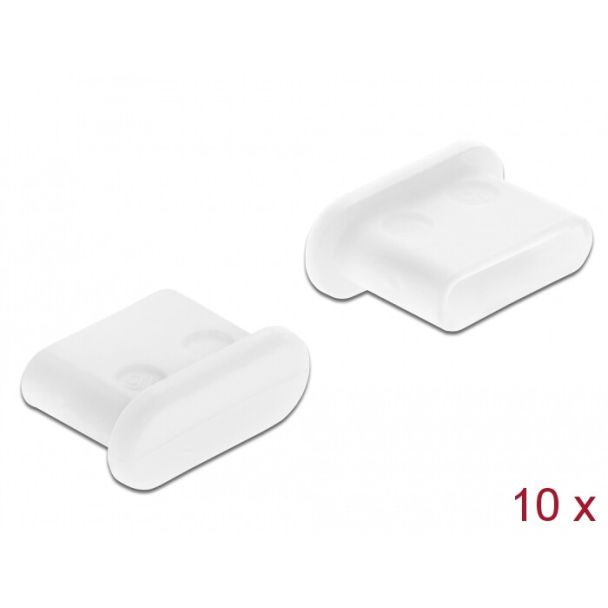 DeLOCK Dust Cover for USB Type-C female without grip 10 pieces white