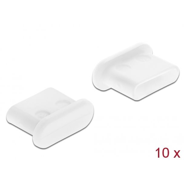 DeLOCK Dust Cover for USB Type-C female without grip 10 pieces white