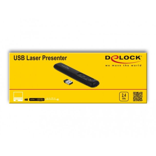 DeLOCK Presentatore Laser USB nero