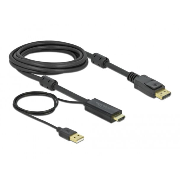 DeLOCK HDMI to DisplayPort cable 4K 30 Hz 3 m