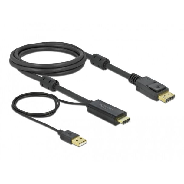 DeLOCK HDMI to DisplayPort cable 4K 30 Hz 2 m