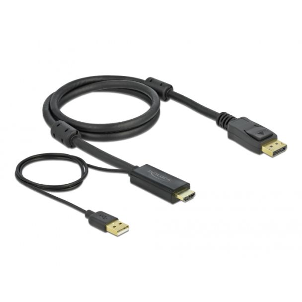 DeLOCK HDMI to DisplayPort cable 4K 30 Hz 1 m