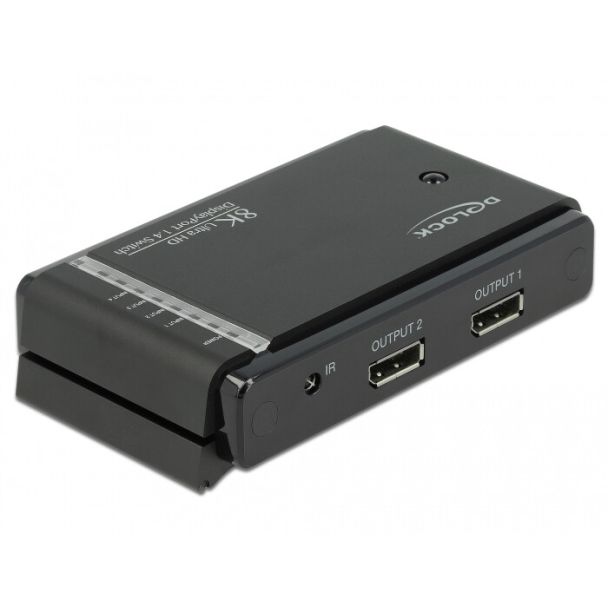 DeLOCK DisplayPort 1.4 Switch 2 x 2 DisplayPort in to 1 x 2 DisplayPort out 8K