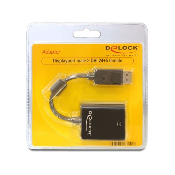 DeLOCK 61847 cavo e adattatore video 0,125 m DisplayPort DVI-I Nero
