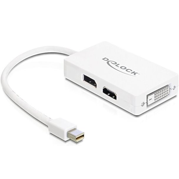 DeLOCK 0.16m DisplayPort/VGA + HDMI + DVI Mini DisplayPort VGA (D-Sub)+ HDMI + DVI White