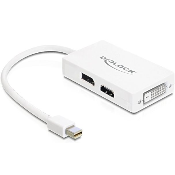 DeLOCK 0.16m DisplayPort/VGA + HDMI + DVI Mini DisplayPort VGA (D-Sub)+ HDMI + DVI White