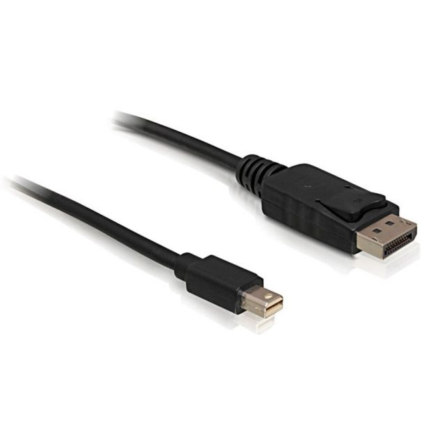 DeLOCK mini DP/DP 1.2 2 m Mini DisplayPort DisplayPort Black