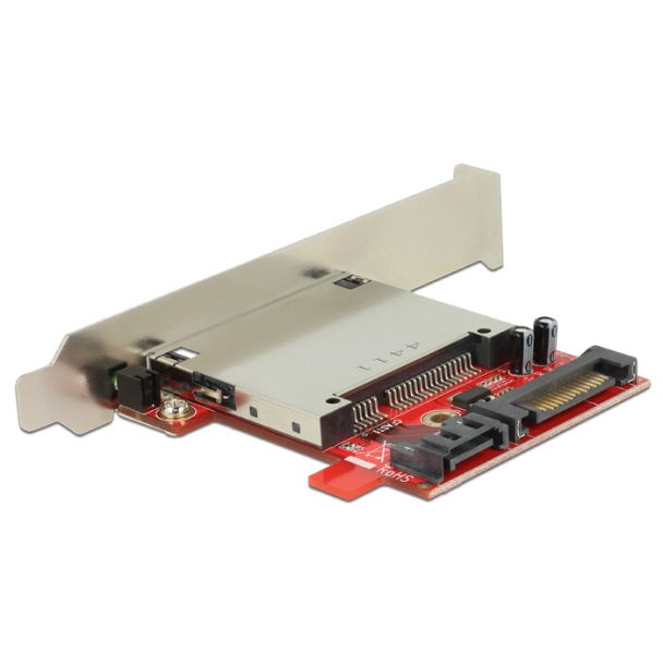 DeLOCK 91495 lettore di schede SATA Interno Nero, Rosso, Argento