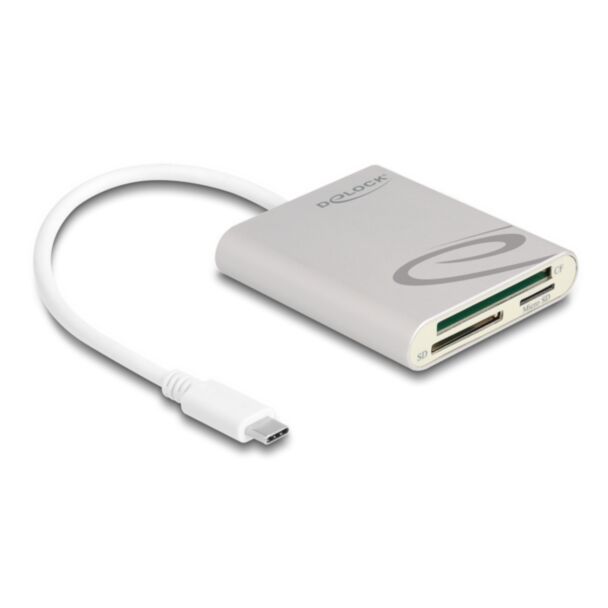 DeLOCK Card Reader USB Type-C for Compact Flash, SD or Micro SD memory cards