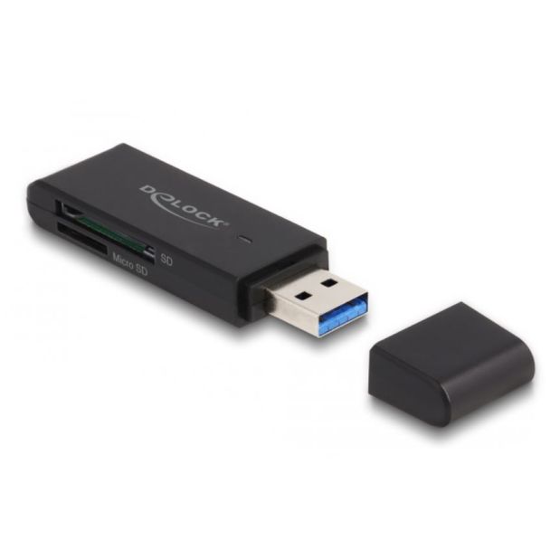 DeLOCK Card Reader SuperSpeed USB 5 Gbps for SD and Micro SD memory cards