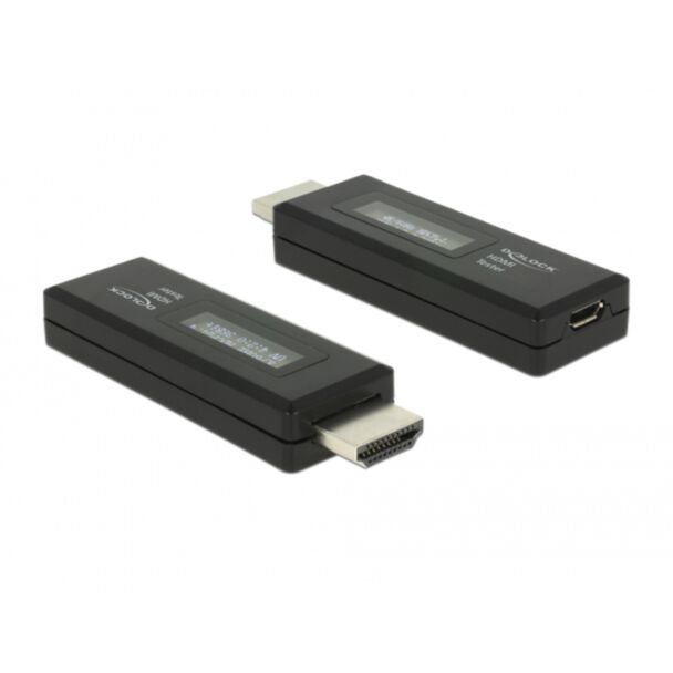 DeLOCK 63327 cable gender changer HDMI-A 19 pin USB Type Micro-B Black