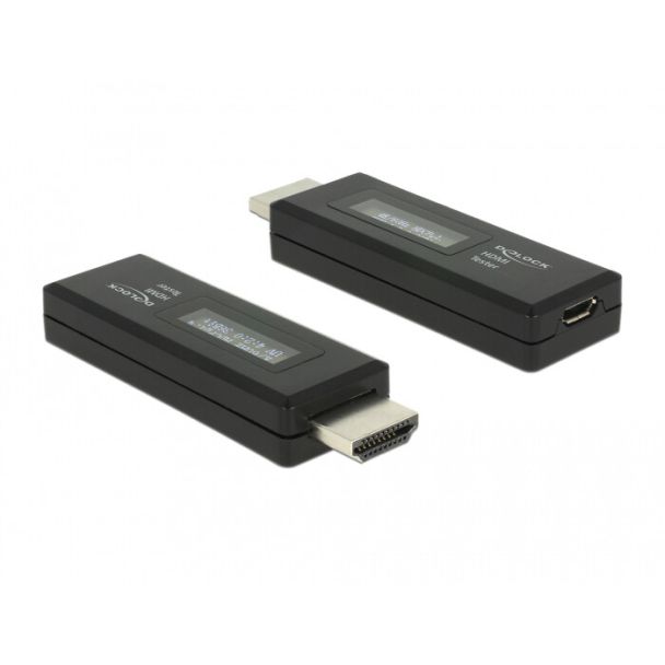 DeLOCK 63327 cable gender changer HDMI-A 19 pin USB Type Micro-B Black