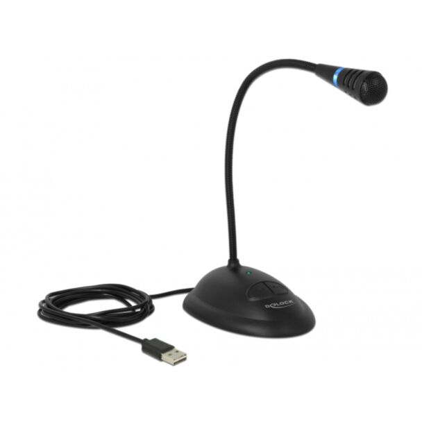 DeLOCK 65871 microfono Nero Microfono per PC