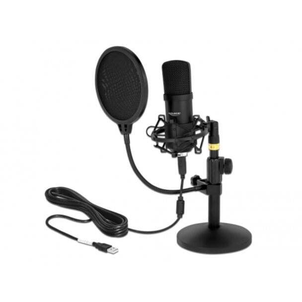 DeLOCK 66300 microfono Nero