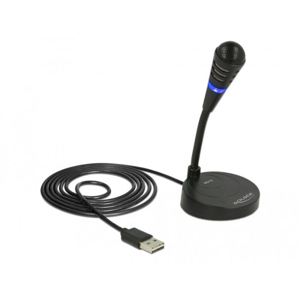 DeLOCK 65868 microfono Nero Microfono per PC