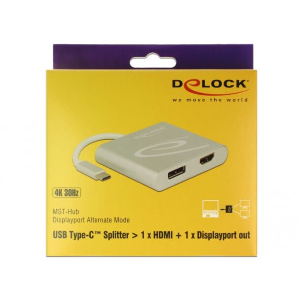 DeLOCK 87716 USB graphics adapter 2560 x 1440 pixels Silver