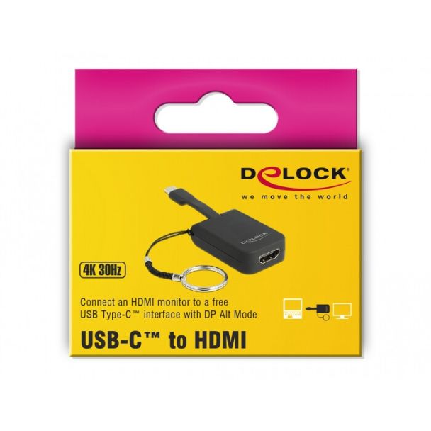 DeLOCK 63942 cavo e adattatore video 0,03 m USB tipo-C HDMI Nero