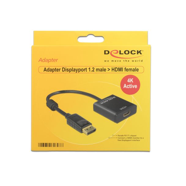 DeLOCK 62607 cavo e adattatore video 0,2 m DisplayPort HDMI tipo A (Standard) Nero