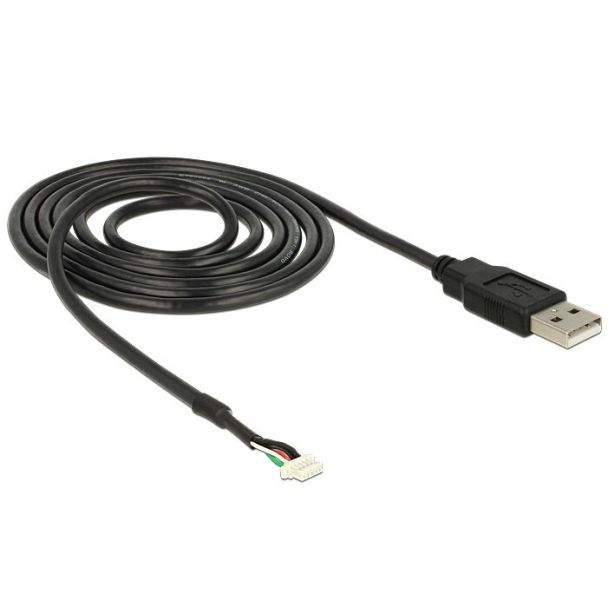 DeLOCK USB 2.0 A M / 5 pin V5 1.5m camera cable Black