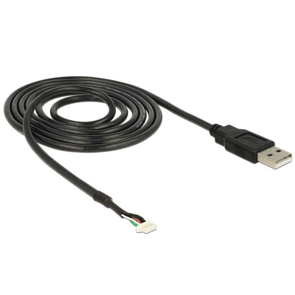 DeLOCK USB 2.0 A M / 5 pin V5 1.5m camera cable Black