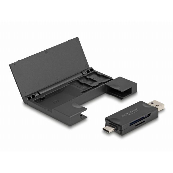 DeLOCK 91014 card reader USB 3.2 Gen 1 (3.1 Gen 1) Type-A/Type-C Black