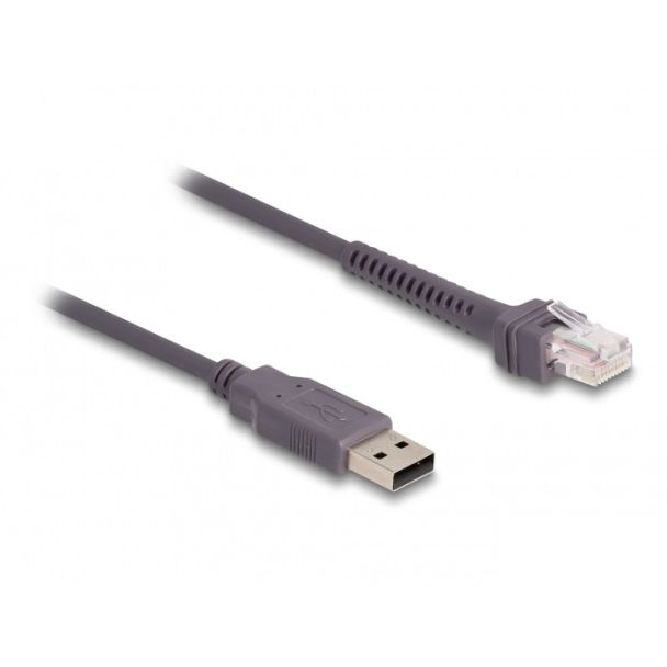 DeLOCK Cavo per scanner di codici a barre da RJ50 a USB 2.0 Tipo-A 2 m