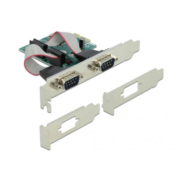 DeLOCK Scheda PCI Express x1 a 2 x Seriale RS-232