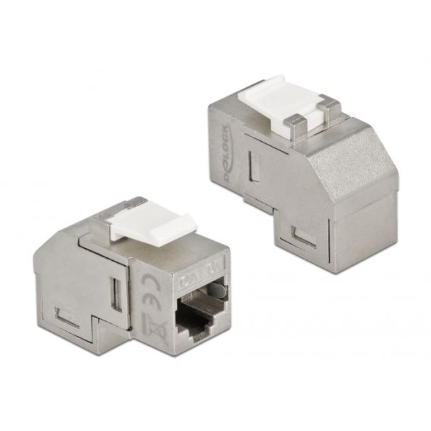 DeLOCK Modulo Keystone jack RJ45 per jack RJ45 Cat.6A con angolo di 90°